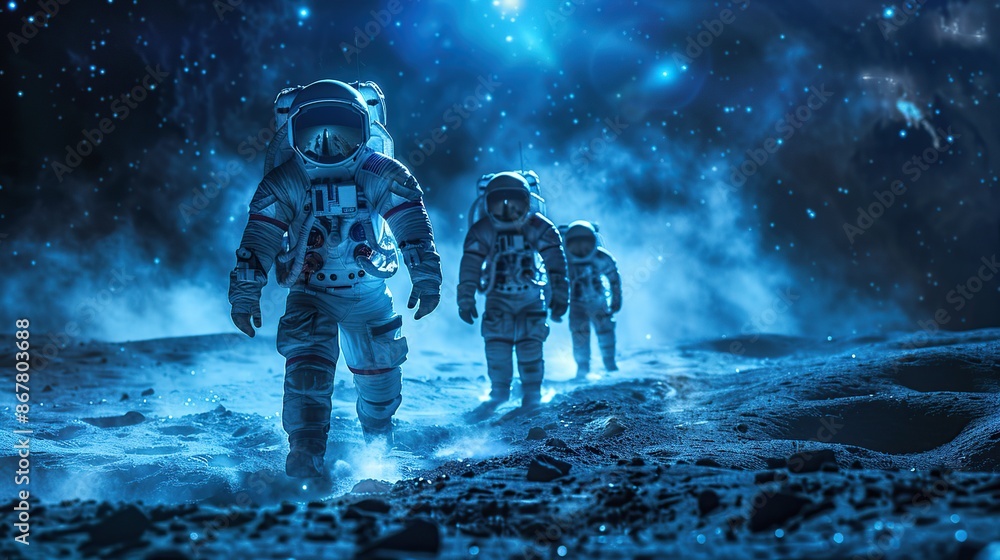 Astronauts Exploring a Distant Planet Astronauts Exploring a Distant Planet