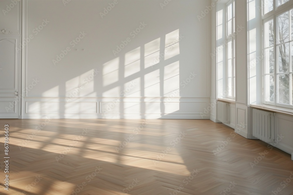 Empty room interior. Mockup for product placement. The interior design is minimalistic. Simple design. Blank for furniture Empty room interior. Mockup for product placement. The interior design is minimalistic. Simple design. Blank for furniture