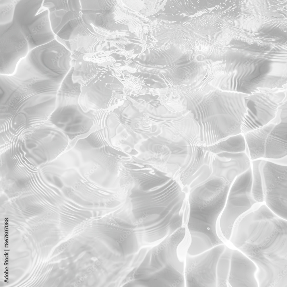 Fototapeta premium Abstract white transparent shadow water surface texture natural background
