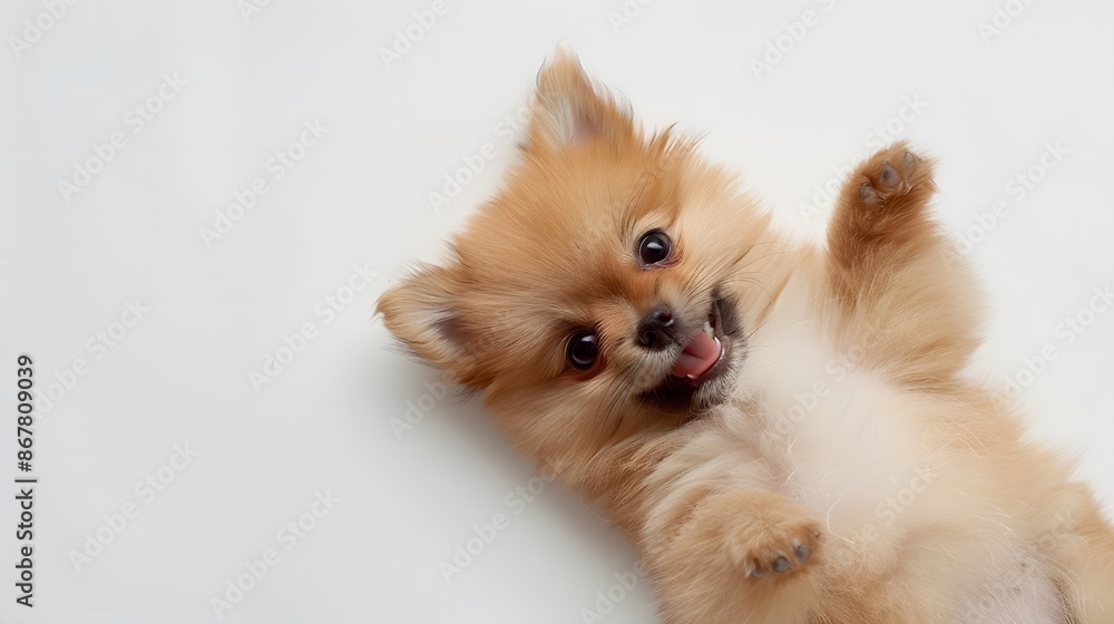 Pomeranian, puppy, playful, happy Pomeranian, puppy, playful, happy