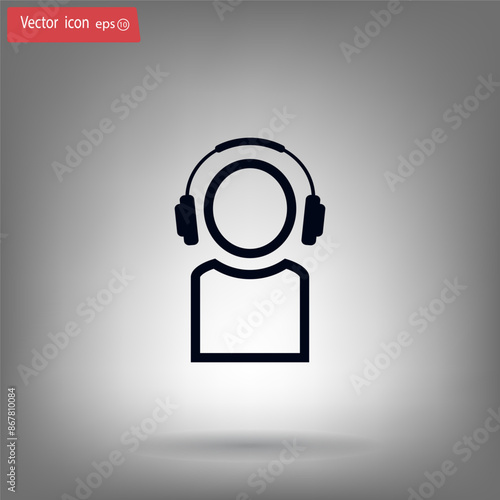 Vector illustration, gray background.