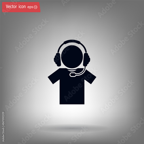 Vector illustration, gray background.