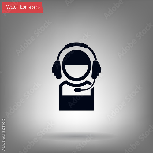 Vector illustration, gray background.