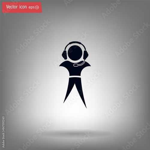 Vector illustration, gray background.