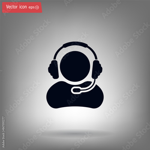 Vector illustration, gray background.