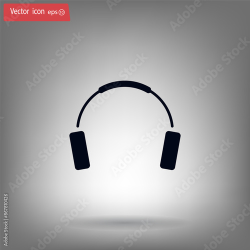 Vector illustration, gray background.