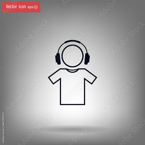 Vector illustration, gray background.