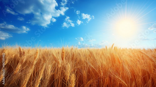 Golden Wheat Field in Summer