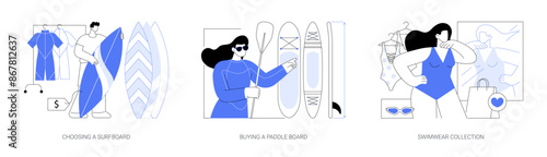 Outdoor equipment store isolated cartoon vector illustrations se