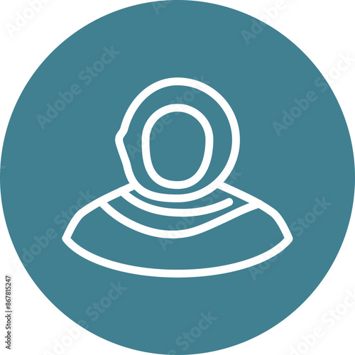 traditional arabic dress woman Vector Line White Circles Multicolors