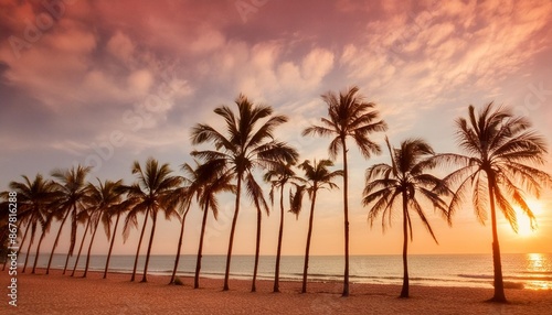 sunset on the beach