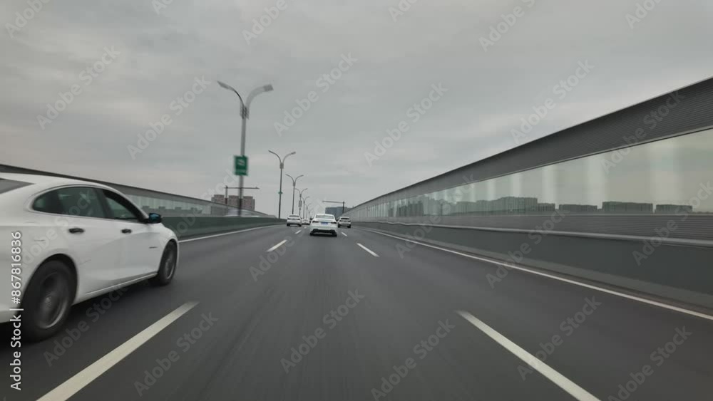 driving car on road driving car on road