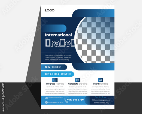 creative trade and unique corporate business flyer design