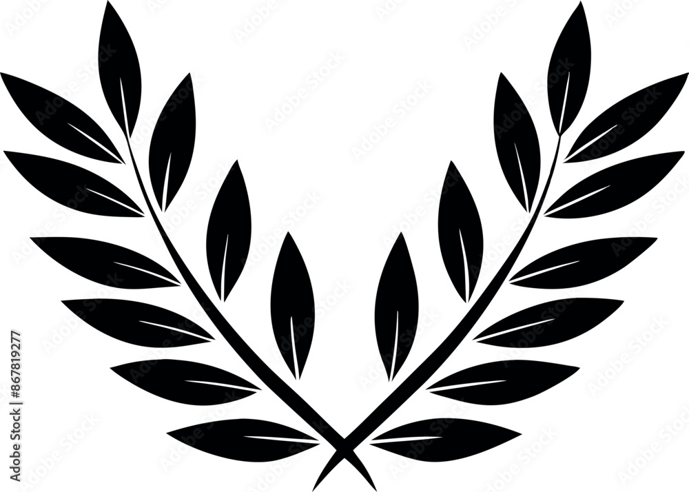 The image is of two leaves that are crossed over each other The image is of two leaves that are crossed over each other