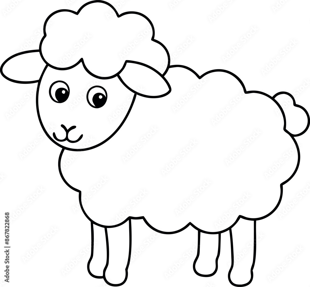 A sheep is standing in a field A sheep is standing in a field