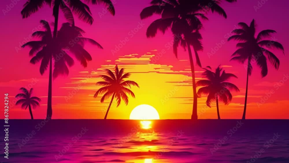 palm trees at sunset palm trees at sunset