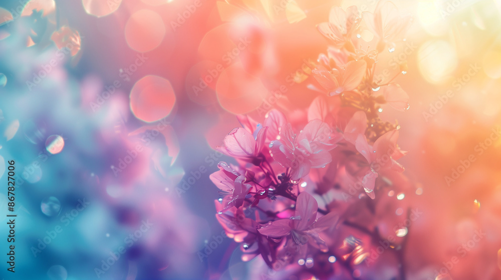 Microorganism Abstract Background with Pink and Purple Hues Microorganism Abstract Background with Pink and Purple Hues