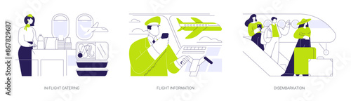 On the plane abstract concept vector illustrations.