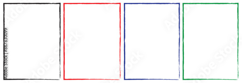 Set of highlighter brush pen hand drawn elements. Yellow realistic highlight scribbled rectangle in elegant black frame hand drawings Vector illustration for text memo design or school style logo 