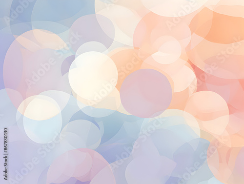 Abstract background with circle shapes in pastel colors