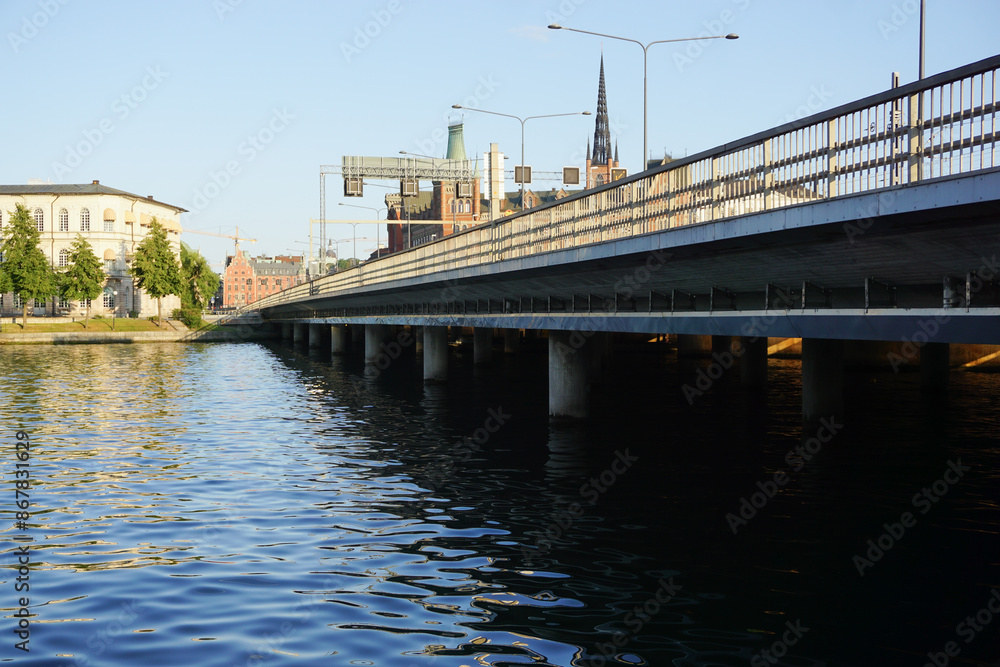 A bridge crossing over a river A bridge crossing over a river