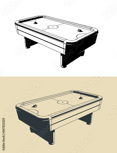 Table air hockey game