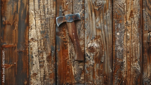 Wallpaper Mural Artistic brown wooden texture created with an axe Torontodigital.ca