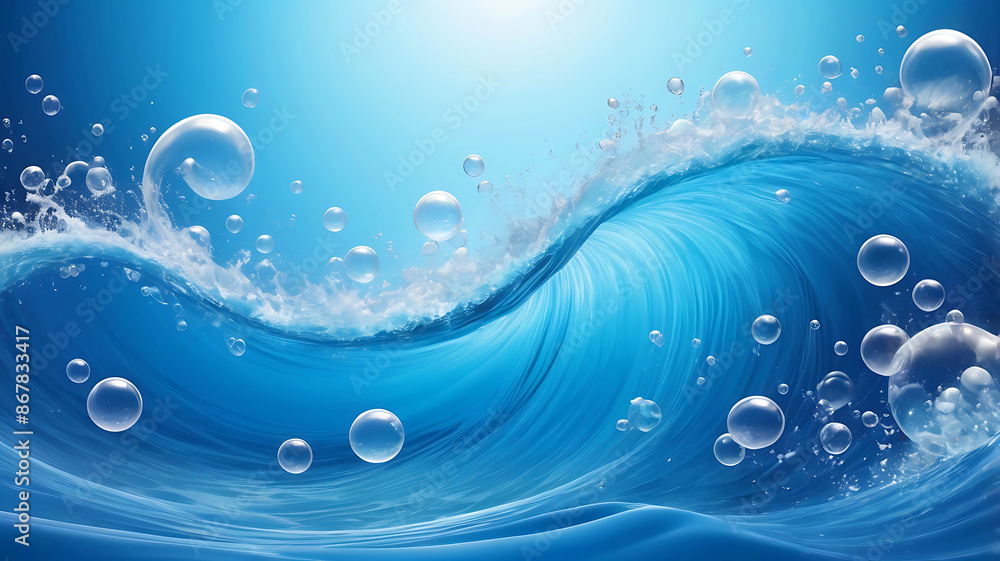 abstract water wave background with bubbles abstract water wave background with bubbles