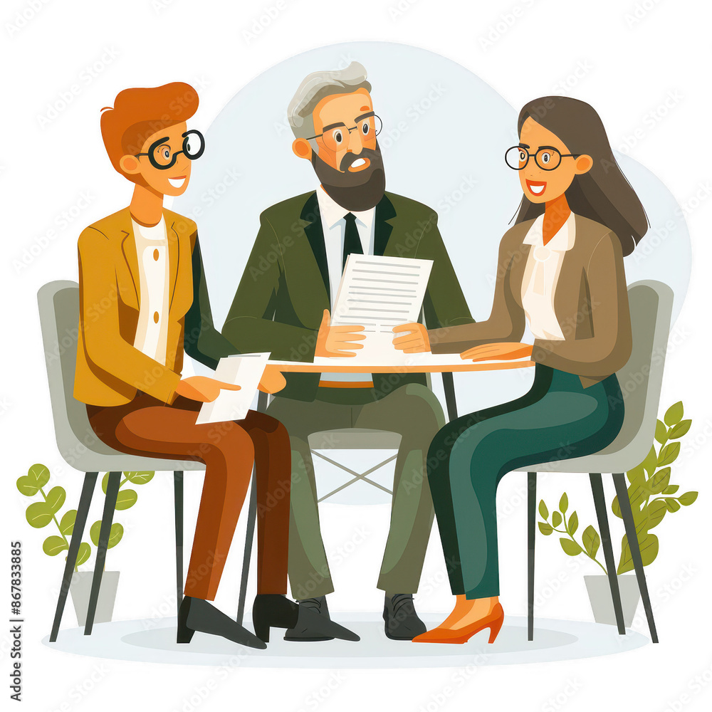 Clients discussing mortgage options with a financial advisor Clients discussing mortgage options with a financial advisor