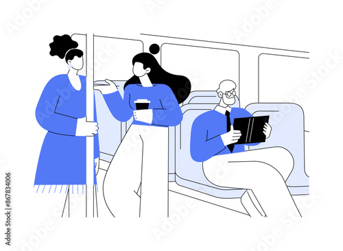 Going same direction isolated cartoon vector illustrations.