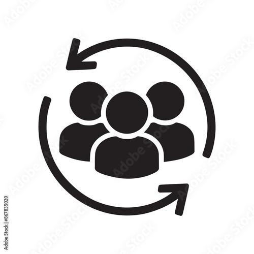 Personnel change vector icon