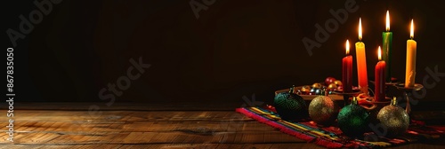 kwanzaa concept banner with copy space