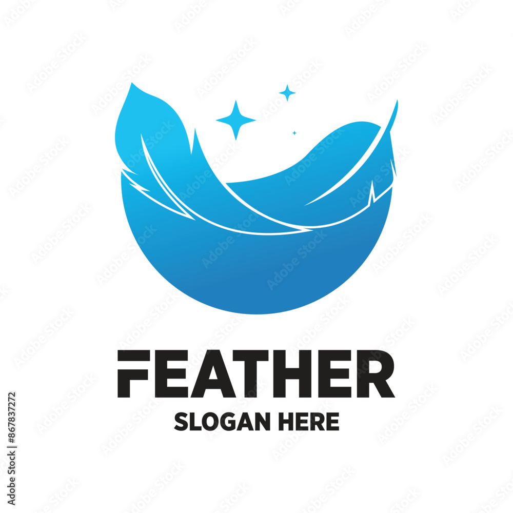 Feather logo design simple concept Premium Vector Feather logo design simple concept Premium Vector