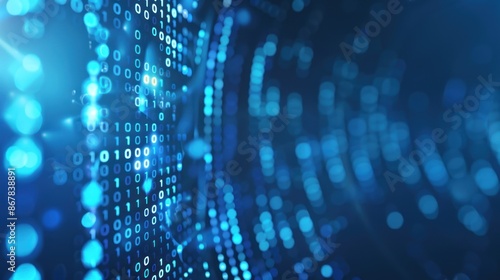 Wallpaper Mural Digital data flow, data transfer speed. Future digital concept, coding Torontodigital.ca