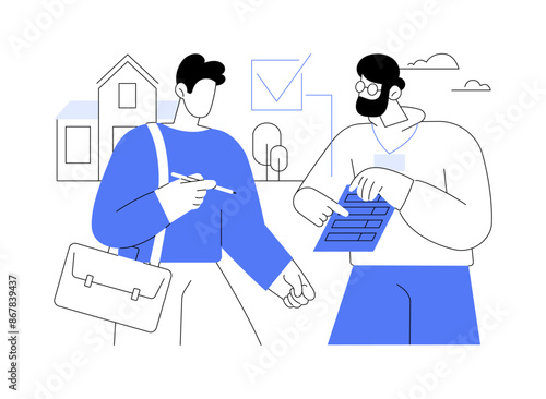 Signing petitions isolated cartoon vector illustrations.