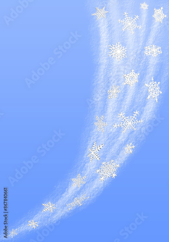 Snowflakes Blizzard Christmas Background