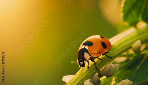 ladybird on a leaf © IOANNIS