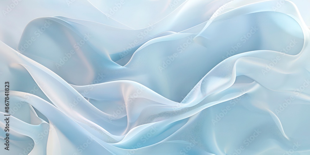 Obraz premium Light and dark Blue Waves - Wavy Abstract Background - AI Generated