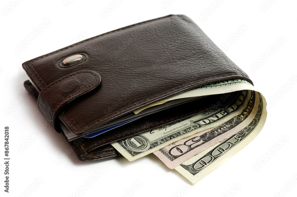 Leather Wallet with Money Leather Wallet with Money