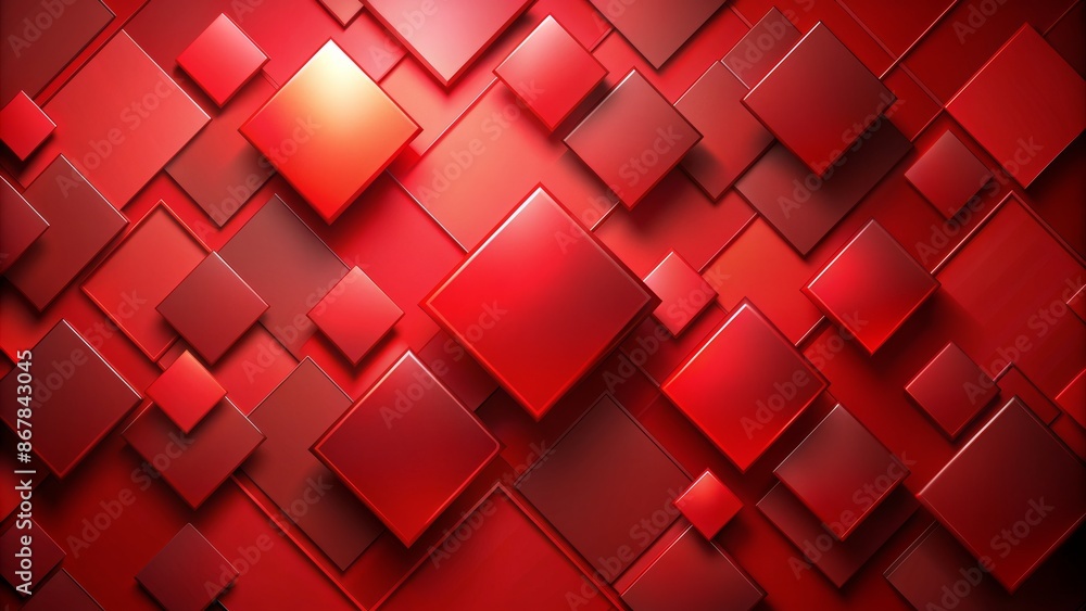 Abstract Red Square Pattern - Geometric Design Abstract Red Square Pattern - Geometric Design