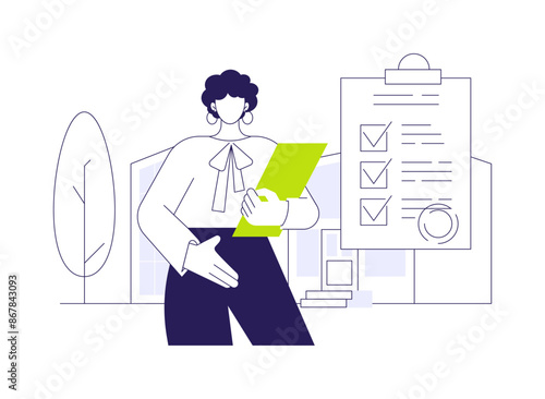 Tenant and landlord representation abstract concept vector illustration.