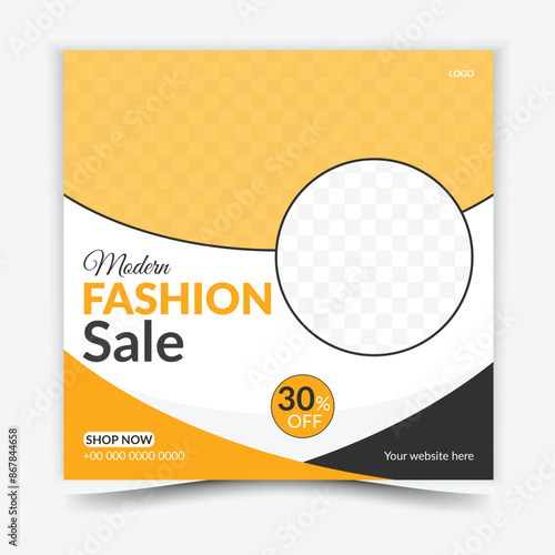 Creative modern fashion design social media post template