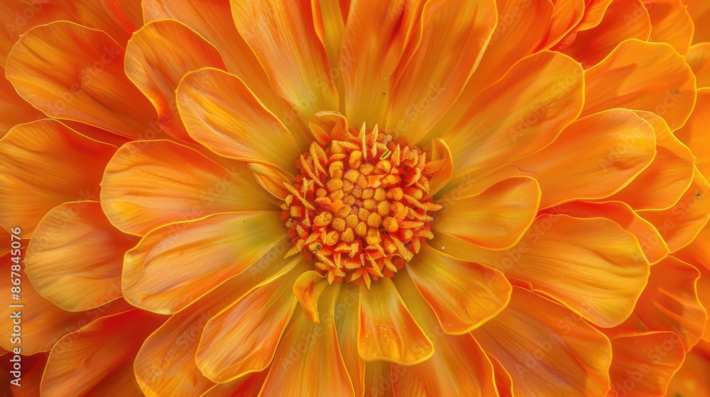 Mexican Marigold flower in full frame view Mexican Marigold flower in full frame view