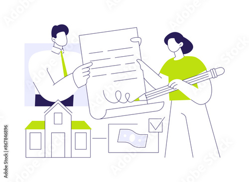 Closing the loan abstract concept vector illustration.