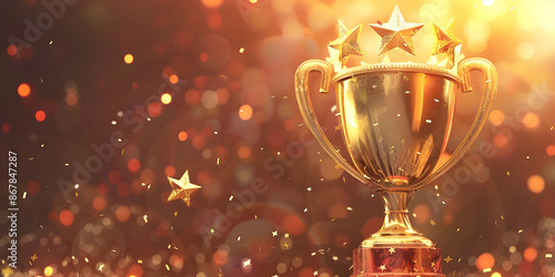 Trophy reward gold cup