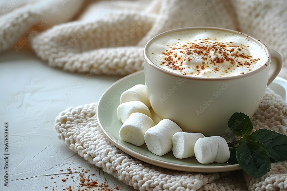Cozy Winter Hot Cocoa with Marshmallows and Cinnamon Sprinkling Design for Comfort and Warmth Cozy Winter Hot Cocoa with Marshmallows and Cinnamon Sprinkling Design for Comfort and Warmth