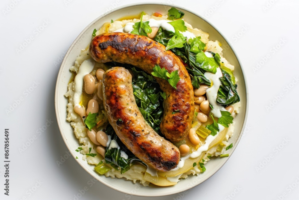 Wholesome Chard and Beans Skillet with Crispy Chicken Sausage Wholesome Chard and Beans Skillet with Crispy Chicken Sausage