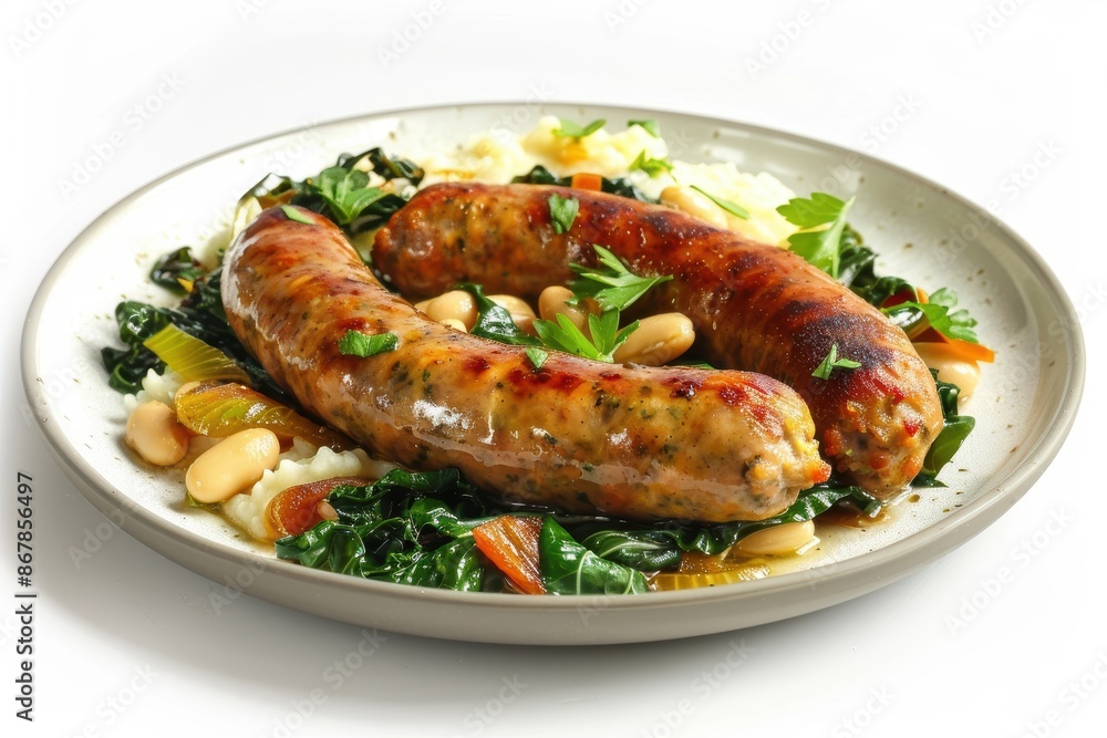 Chard and Beans Skillet with Crispy Chicken Sausage Chard and Beans Skillet with Crispy Chicken Sausage