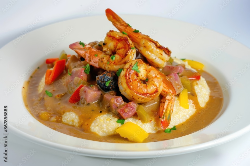 Opulent Southern Shrimp and Grits with Blue Crab Gravy Opulent Southern Shrimp and Grits with Blue Crab Gravy