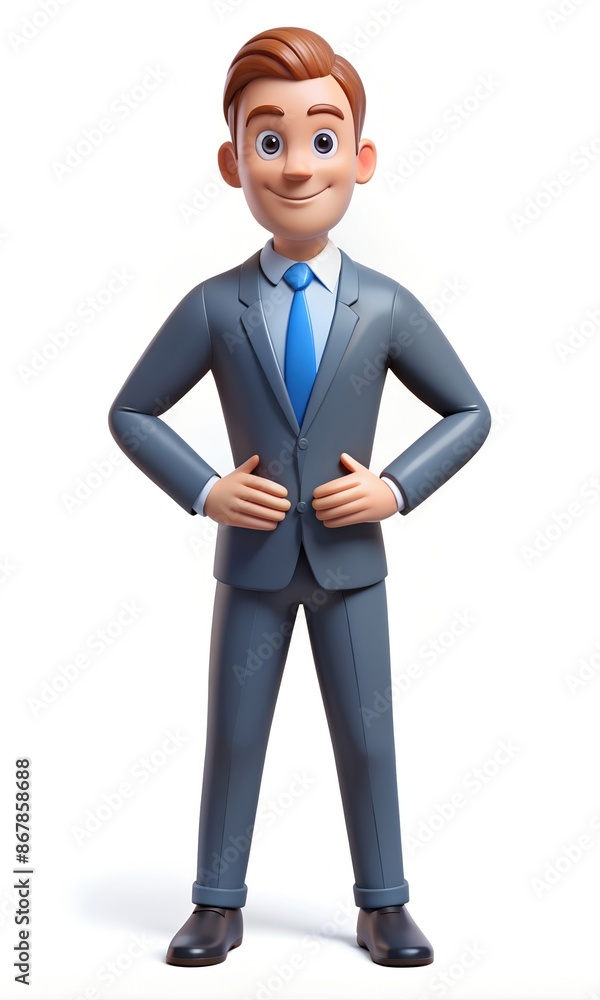 Professional 3D Businessman Mascot in a Suit - Corporate Character for Business Branding and Marketing Professional 3D Businessman Mascot in a Suit - Corporate Character for Business Branding and Marketing